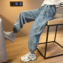 Girls jeans Spring and Autumn wear Korean version of Chinese children autumn clothes female children autumn childrens autumn casual loose pants