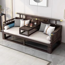 New Chinese style solid wood Luohan bed sofa bed retractable push-pull factory direct sales small apartment Zen living room collapsed kang