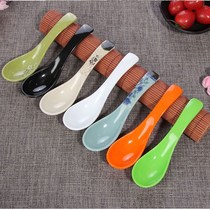 New melamine spoon long handle spoon plastic color with hook spoon commercial restaurant imitation porcelain ramen Malatang