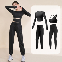 Fitness clothing womens temperament yoga set professional high-end morning running sportswear autumn fashion outdoor running fast clothes