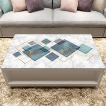ins Nordic minimalist tablecloth waterproof and oil-proof coffee table mat plastic PVC soft glass long square table table table mat