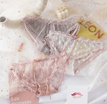 (3 Dress) Gentle Flooding Earthly to the Good Sexy Stars Lace Cotton Girl Super A triangular underpants