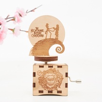 Shake sound cute creative music box New Halloween Horror night music nightmare music box Wooden music box