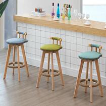New sleatable solid wood bar chair home bar chair high chair front bench chair high stool bar stool bar stool high