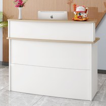 Supermarket bar table Small shop clothing store counter Company front desk table reception desk Simple modern cashier