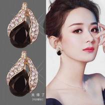 Zhao Liying with earrings temperament high-end atmosphere 2021 New Tide sterling silver high-end fashion unique earrings women