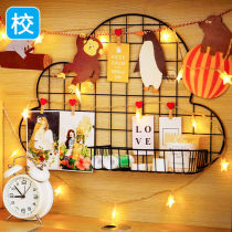 Wire grid photo wall doll wall fixed plush toy storage room layout Net red decoration