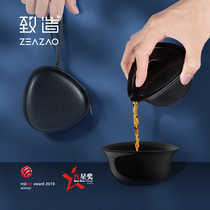 Create leisure pick-up single portable quick cup One pot one cup Light luxury travel Kung Fu tea set Red dot design
