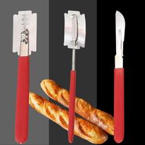 European bread baguette cutting bag knife soft European bag cutting knife tool hand cutting pattern shaping arc stainless steel blade changing blade