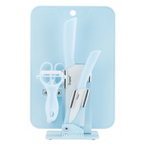 Japanese food supplement knife set baby knife ceramic milk pan frying pan chopping board portable baby food supplement tool