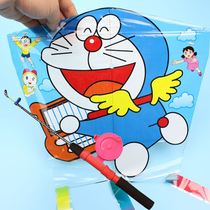 Fishing Rod kite children kite small mini handheld fishing rod breeze easy to fly cartoon plastic Children Special