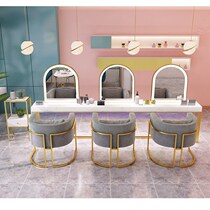 Net Red Barber shop mirror hair salon special furniture beauty salon perm table wedding photo studio makeup mirror with light