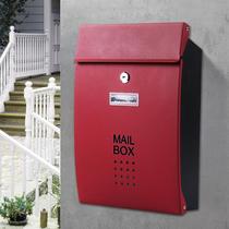 Community newsletter box stainless steel wall report complaint advice box Outdoor lock small number creative punch-free