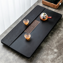 Whole piece of natural Wujin Stone tea tray Chinese style modern simple office home rectangular drainage Stone tea tray tray