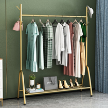 Clothes shelf floor-to-ceiling household indoor bedroom storage and hanging clothes simple storage single pole coat rack simple modern