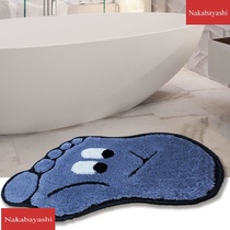  Childrens cartoon bathroom feet absorbent feet flocking tufted carpet floor mats bathroom sliding mats