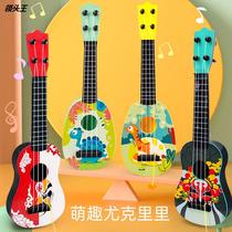 Factory Wholesale girl Small Guitar Toy Can Play Simulation Jukri Riri Mini Multistyle Guitarist gift gift box