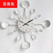 Nordic Spanish clock fashion kitchen wrought iron wall clock living room decoration wall clock
