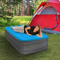 Outdoor camping inflatable flocking mattress portable foldable automatic inflatable mattress Home Single double Inflatable Bed