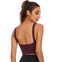 2022 European And European Sexy Fitness Sports Underwear Cotton Sensation Double Sided Shock Absorbing to collect the back yoga bra with back yoga