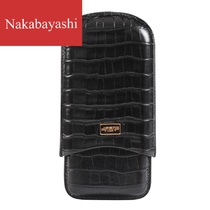 Leather Cigar Case Travel Portable 3-pack Cigar moisturizing Tube Cigar Leather case Accessories