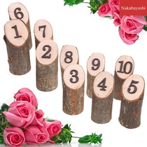 2020 new personalized creative wooden branch wedding 1-10 digital wooden stake table number seat number