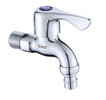 4 points DN15 copper washing machine faucet lengthy quick Open general washing machine faucet electroplating