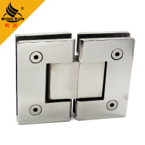 304 stainless steel fixing clip shower room glass door hinge without grid solid casting 180 degree square bathroom door clamp