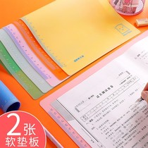 A4 transparent pad for primary school students with soft writing large pad this paper special writing plastic A3 examination silicone thick desktop cushion children cute Korean hipster calligraphy class table mat