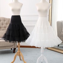 Skirt support lolita daily boneless soft yarn support lolita soft sister half petticoat cosplay violent puffy skirt