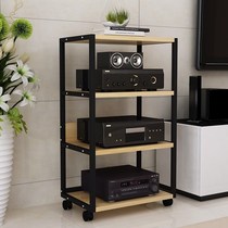 Speaker vase rack simple table shelf caster chassis power amplifier cabinet sound Cabinet simple bedroom storage host