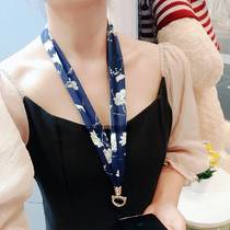 Mobile phone lanyard hanging neck womens ribbon does not strangle the neck rope detachable long sling wide personality creative universal new