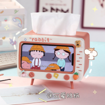 Mobile phone holder tissue box TV multifunction creative student Dormitory desktop cartoon cute drawing paper containing box