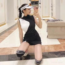 22 new Korean version export golf womens summer sleeveless high elastic short-sleeved top slim fit thin T-shirt