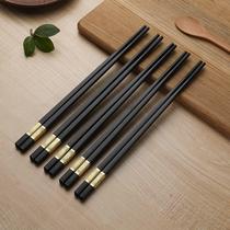 Golden Foalloy High-end Hotel Chopsticks Group Purchase Live Drainage Anti-Mold Anti-Slip High Temperature Resistant Household Chopsticks