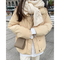Japanese cotton-padded clothes female design sense niche 2021 new winter little students thick corduroy cotton-padded jacket