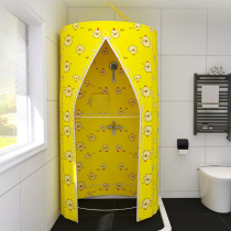 Nordic high-grade toilet winter warm bathroom bath non-perforated bath cover folding storage Bath Curtain