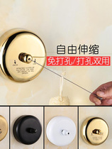 Dry clothes rope free hole pull bathroom clothes drying artifact Balcony hotel retractable invisible hanging clothes pull