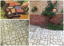 Cement floor embossing mold plastic paving floor homemade cement brick concrete detachable pebble paving