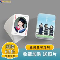 Personality photo poker tailored graduation season anniversary card custom diy creative advertising customization gift customization