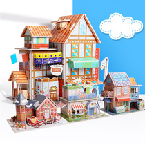 Children 3d Cubism Puzzle Early Lessons Intelligence Toys 3-4-7 Year Old Girl Diy Building Assembly Model Building Blocks
