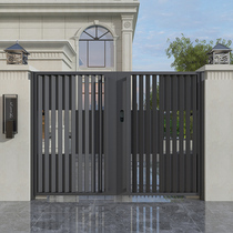 Custom Iron Art Courtyard Villa Gate Garden Outdoor Fence Door Stainless Steel Electric Gate