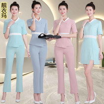 Autumn and winter beautician work clothes women beauty salon health Hall set foot bath technician clothing high grade spa dress