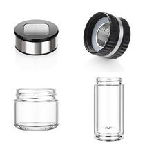 Tea separation glass tea bin lifting ring cup lid double glass body silicone sealing ring filter thermos cup accessories