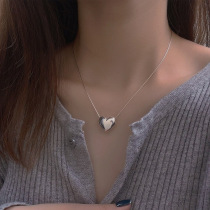 2021 New S925 sterling silver Love necklace female niche light luxury design sense wild choker accessories neck chain