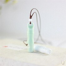 Ceramic Same-style Whistle Flowers one thousand Bone Necklace Lovers Necklace Sweater Retro Pendant accessories for men and women National whistle