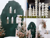 Customized Minimalist Vase Foam Sculpture Customized Wing Day Props Board Background Wall Broken Wedding Bubble Sculpture