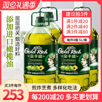 Golden rich olive oil edible oil 5 liters 4 barrels household with Spanish olive oil Extra Virgin group purchase