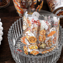 Happiness Inks Crystal Creative Adhesive Tape Bakery Bakery PET Waterproof Cute Gourmet Handbill Trim