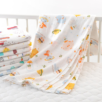 2-layer baby gauze cover summer thin cotton blanket Children Baby summer air conditioning quilt go out cover towel